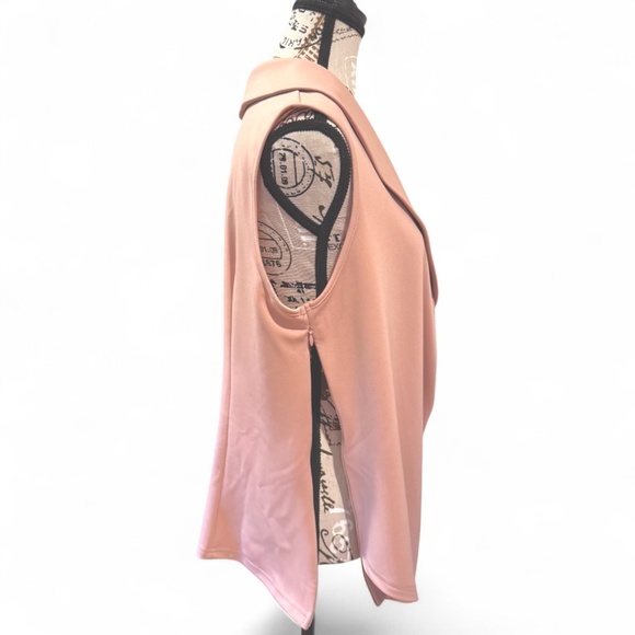 Grace Karin Pink Sleeveless Wrap V-Neck Asymmetrical Blouse – Size XL - Picture 3 of 6